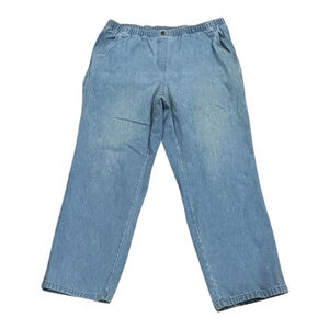 Allison Daley Pants Womens 16W Denim Elastic Waist Pull On Relaxed Leg